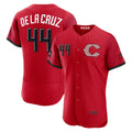 Cincinnati Reds #44 Elly De La Cruz Red HOLBERT 2026 City Connect Authentic Sponsor Patch Jersey