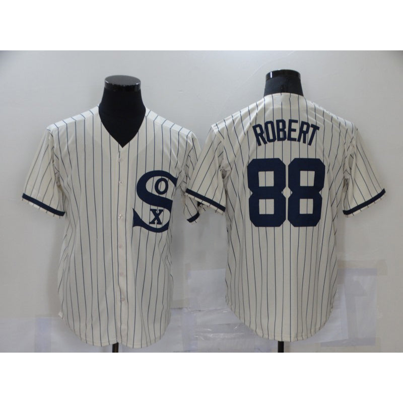 Chicago White Sox #88 Luis Robert 2021 Cream Navy HOLBERT Field of Dreams Name Flex Base Stitched Jersey