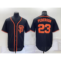San Francisco Giants #23 Joc Pederson Black HOLBERT Alternate Jersey