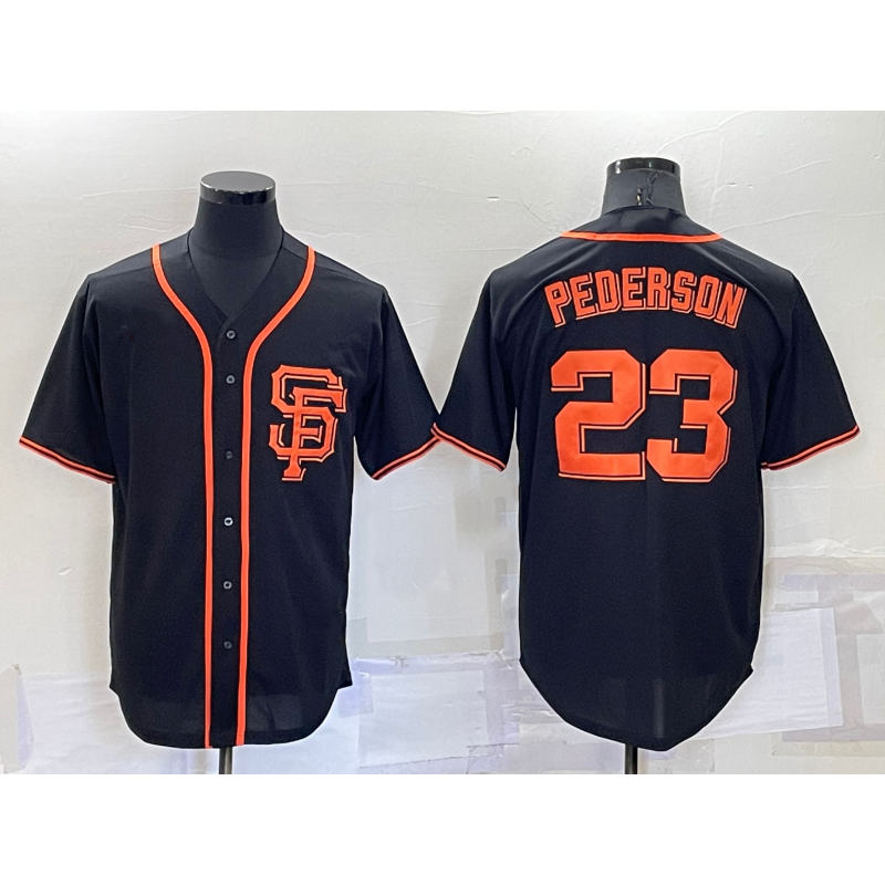 San Francisco Giants #23 Joc Pederson Black HOLBERT Alternate Jersey
