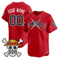 Custom New York Yankees x One Piece Red HOLBERT Vapor Premier Limited Jersey - Stitched