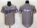 Los Angeles Dodgers Team Big Logo Grey HOLBERT 2025 Tokyo Series Limited Stitched Jersey