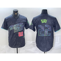 Tampa Bay Rays #22 Jose Siri Number Charcoal HOLBERT 2024 City Connect Limited Stitched Jerseys