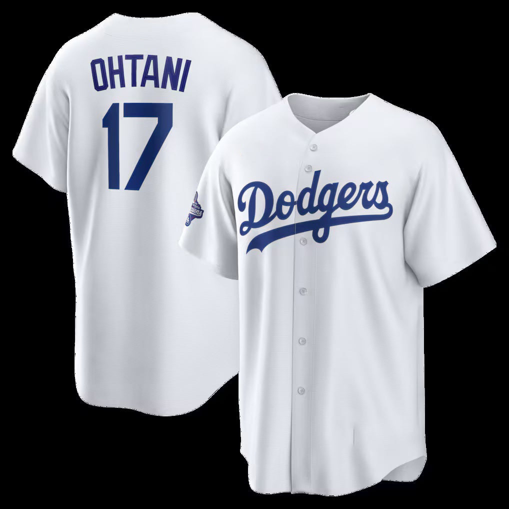 Los Angeles Dodgers #17 Shohei Ohtani White HOLBERT 2025 World Series Champions Home Replica Jersey