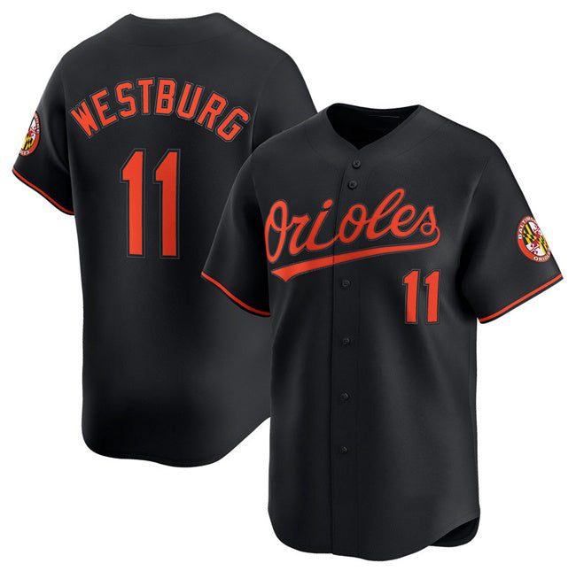 Baltimore Orioles #11 Jordan Westburg Black HOLBERT 2025 Alternate Limited Cool Base Stitched Jersey