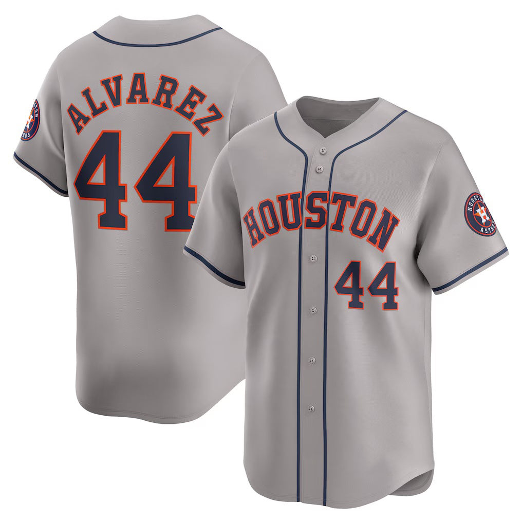 Houston Astros #44 Yordan Alvarez Gray HOLBERT Away Limited Player Jersey