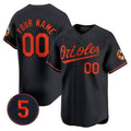 Custom Baltimore Orioles Robinson Patch Vapor Premier Limited Jersey ¨C Black 2 HOLBERT