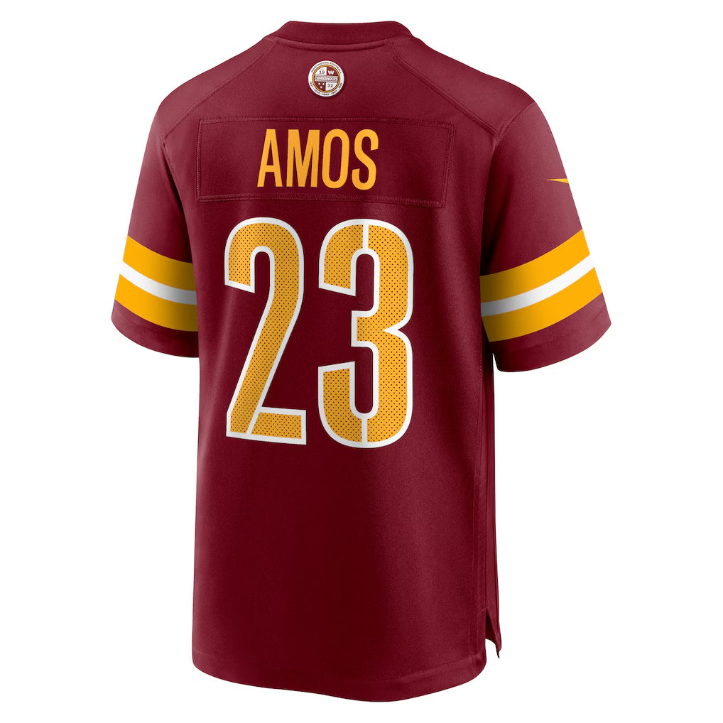 W.Commanders #23 Trey Amos Burgundy HOLBERT Team Game Jersey