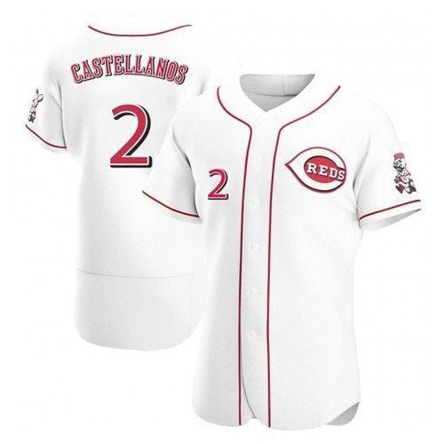 Cincinnati Reds #2 Nick Castellanos White HOLBERT 2021 Home Player Jersey