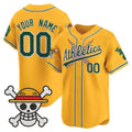 Custom Oakland Athletics x One Piece Gold HOLBERT Vapor Premier Limited Jersey - Stitched