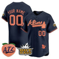 Custom Atlanta Braves Atliens & Peach Vapor Premier Limited Jersey ¨CNavy HOLBERT