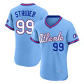 Atlanta Braves #99 Spencer Strider Player Powder Blue HOLBERT 2026 City Connect T-shirt Limited Elite Home Game Stitched Jerseys