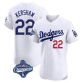 Los Angeles Dodgers #22 Clayton Kershaw Player White HOLBERT World Series Meet Limited Elite Stitched Jerseys