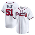 Atlanta Braves #51 Chris Sale White HOLBERT Home Limited Player Jersey