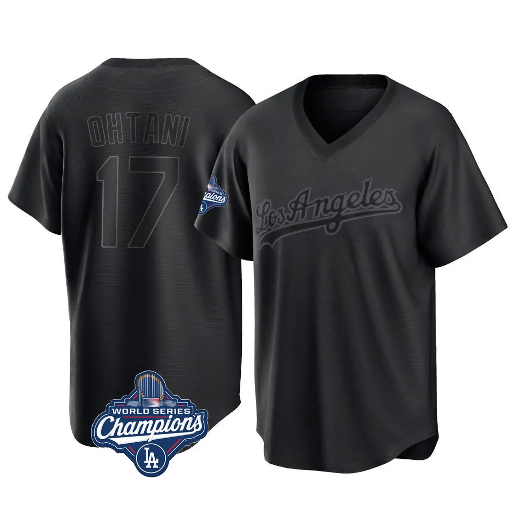 Los Angeles Dodgers #17 Shohei Ohtani Player Black HOLBERT World Series Meet Pitch Fashion T-shirt Stitched Jerseys