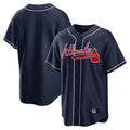 Atlanta Braves Navy HOLBERT Home Game Blank Player Stitched Jerseys