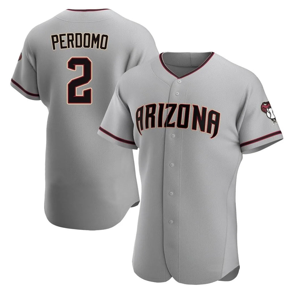 Arizona Diamondbacks #2 Geraldo Perdomo Player Gray HOLBERT Road Limited Elite Home Game Stitched Jerseys