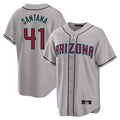 Arizona Diamondbacks #41 Carlos Santana Player Gray HOLBERT Road Home Game Stitched Jerseys