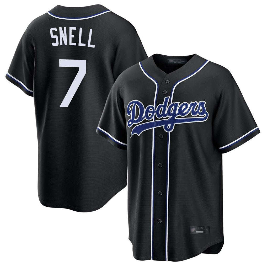 Los Angeles Dodgers #7 Blake Snell Player Black HOLBERT Carbon Limited Home Stitched Jerseys