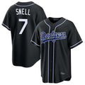 Los Angeles Dodgers #7 Blake Snell Player Black HOLBERT Carbon Limited Home Stitched Jerseys