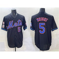 New York Mets #5 David Wright Black HOLBERT With Patch Limited Stitched Jersey