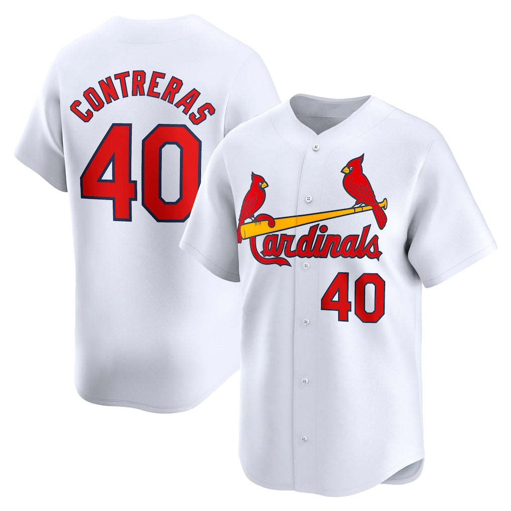 St. Louis Cardinals #40 Willson Contreras White HOLBERT Home Limited Player Jersey