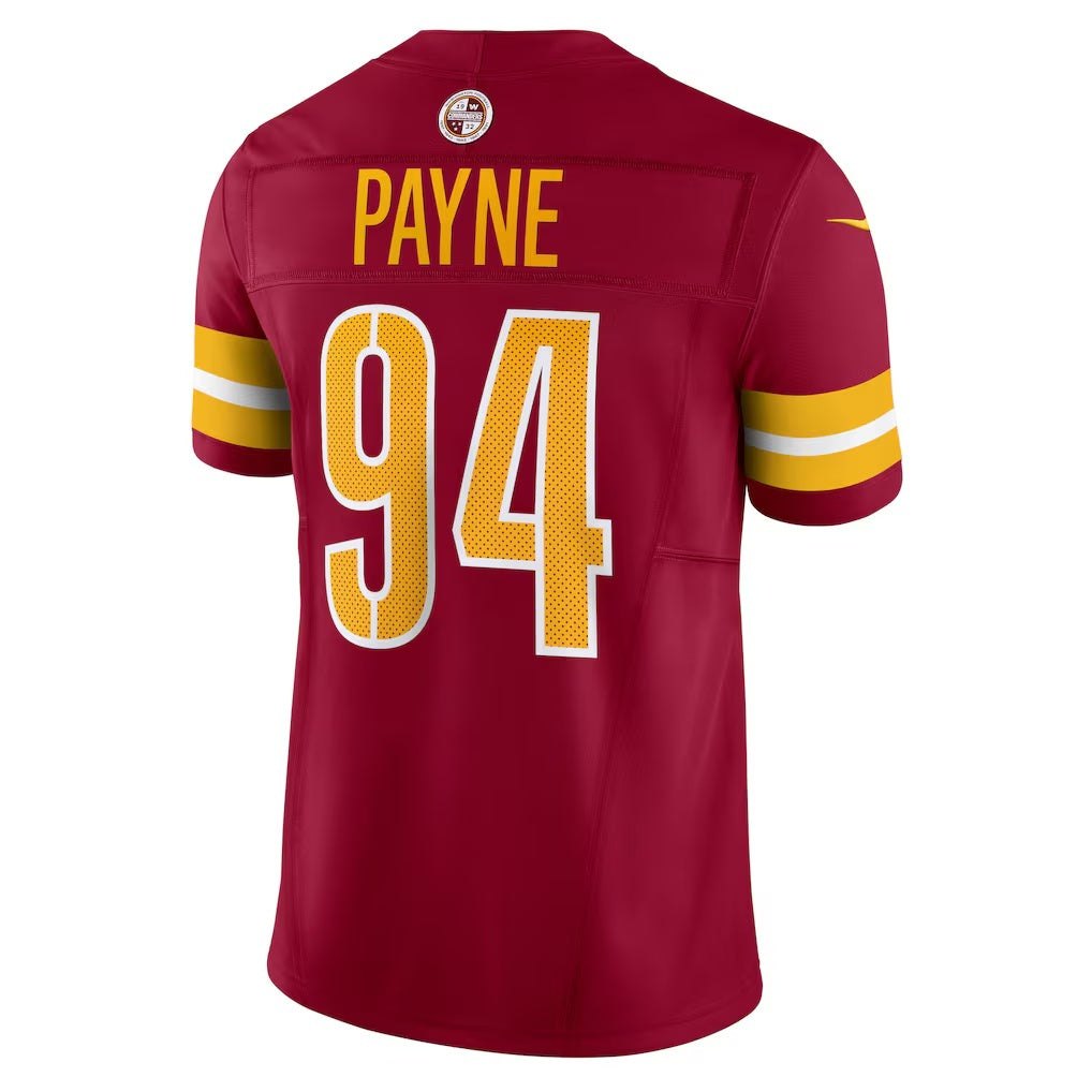W.Commanders #94 Daron Payne Burgundy HOLBERT Vapor F.U.S.E. Limited Jersey