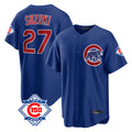 Chicago Cubs #27 Seiya Suzuki Player Royal HOLBERT 150th Anniversary Home Game Stitched Jerseys
