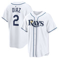 Tampa Bay Rays #2 Yandy D¨ªaz White HOLBERT Home Replica Jersey