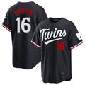 Minnesota Twins #16 Austin Martin Player Navy HOLBERTHome Game Stitched Jerseys