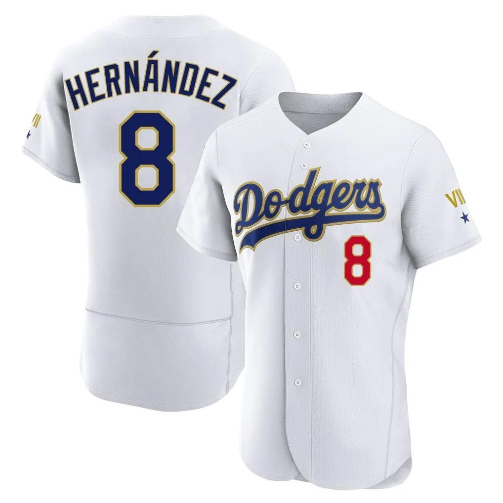 Los Angeles Dodgers #8 Enrique Hern¨¢ndez Player Gold White HOLBERT 2026 Collection Stadium Limited Elite Stitched Jerseys