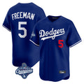 Los Angeles Dodgers #5 Freddie Freeman Player Royal HOLBERT World Series Meet Limited Home Stitched Jerseys