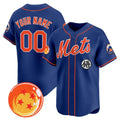 Custom New York Mets x Dragon Ball Royal HOLBERT Vapor Premier Limited Jersey - All Stitched