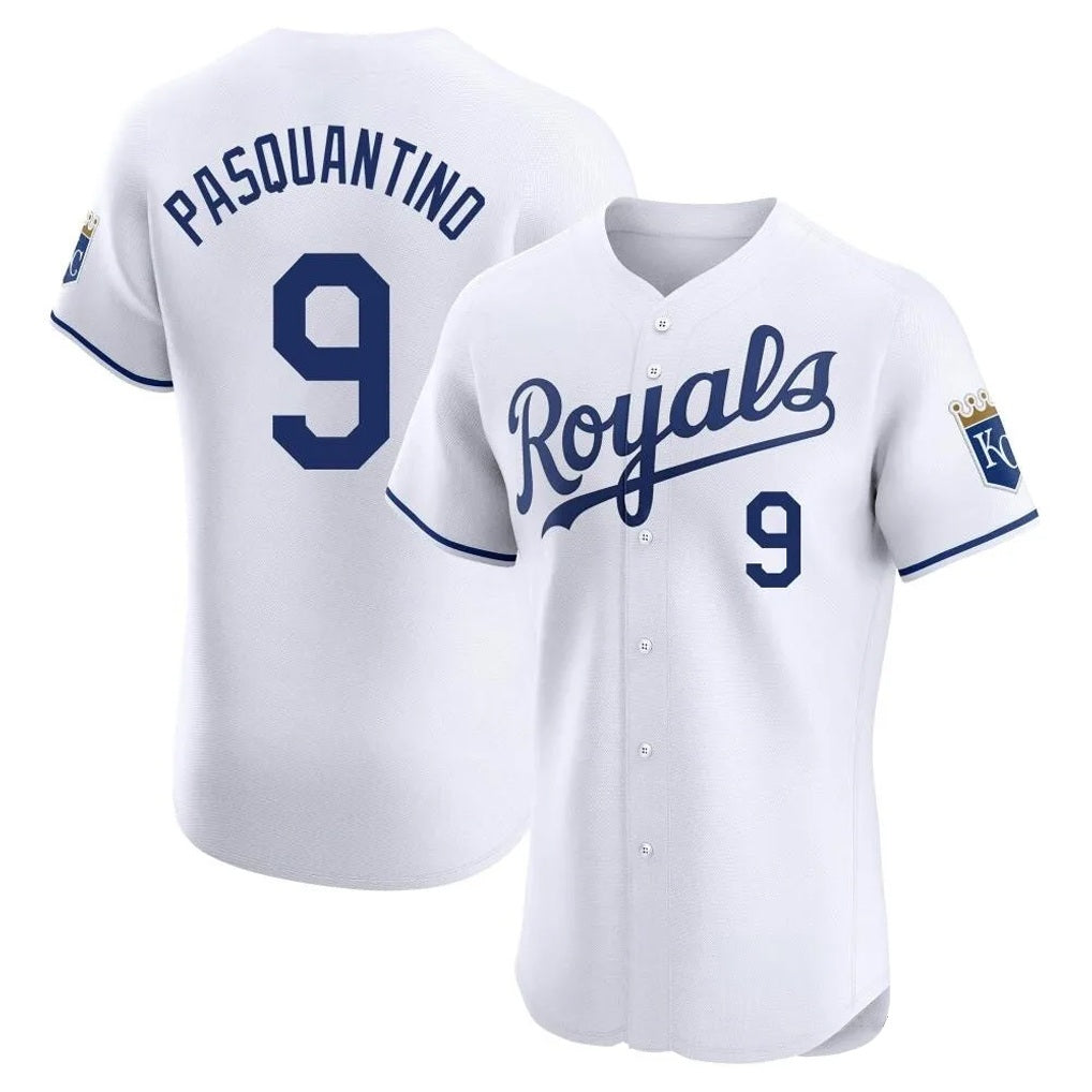 Kansas City Royals #9 Vinnie Pasquantino Player White HOLBERT Alt Limited Elite Home Stitched Jerseys