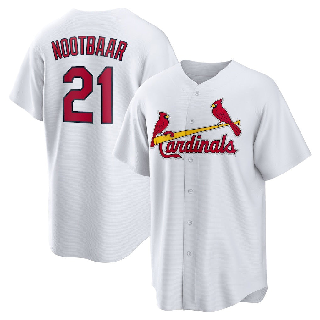 St. Louis Cardinals #21 Lars Nootbaar White HOLBERT Home Replica Jersey
