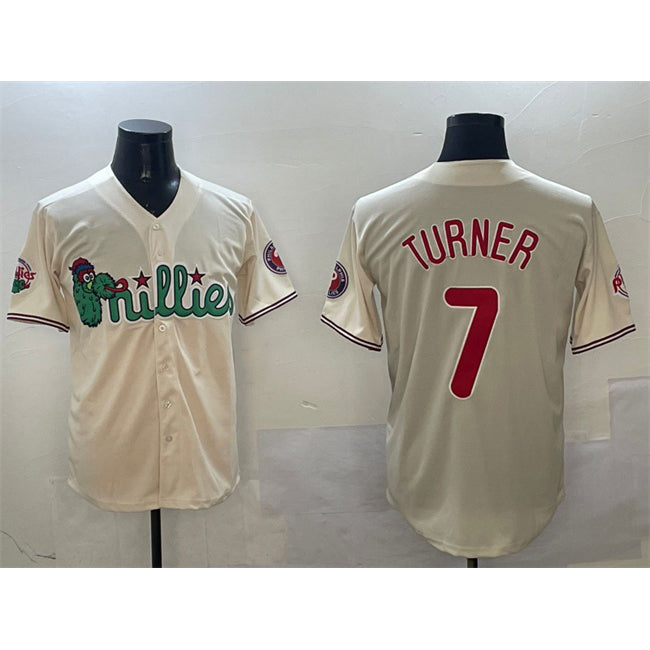Philadelphia Phillies #7 Trea Turner Cream HOLBERT Phanatic Limited Stitched Jersey