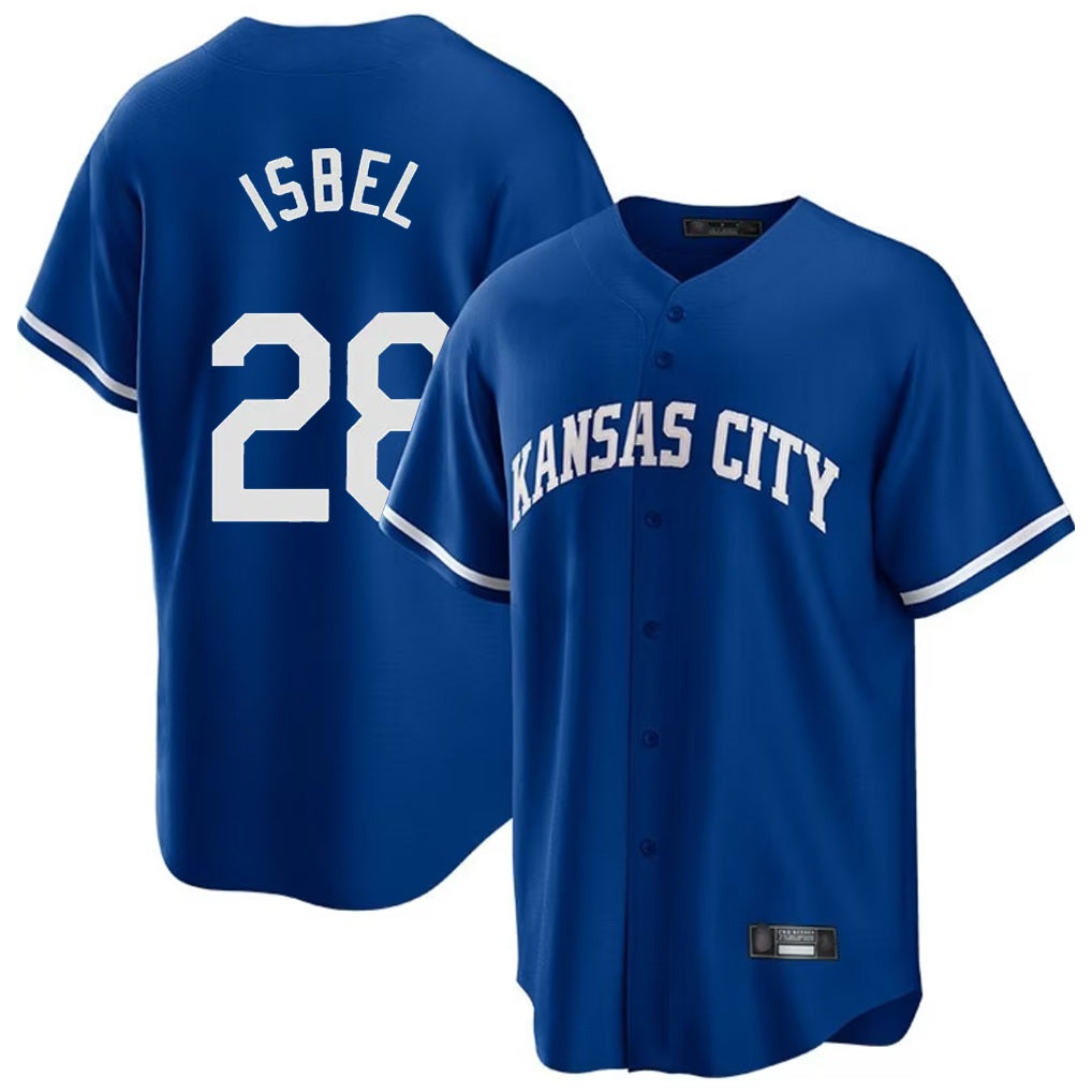 Kansas City Royals #28 Kyle Isbel Player Royal HOLBERT Game Home Stitched Jerseys
