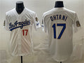 Los Angeles Dodgers #17 Shohei Ohtani White HOLBERT 2026 Gold Collection 9x & B2B Champs Patch Stitched Jersey