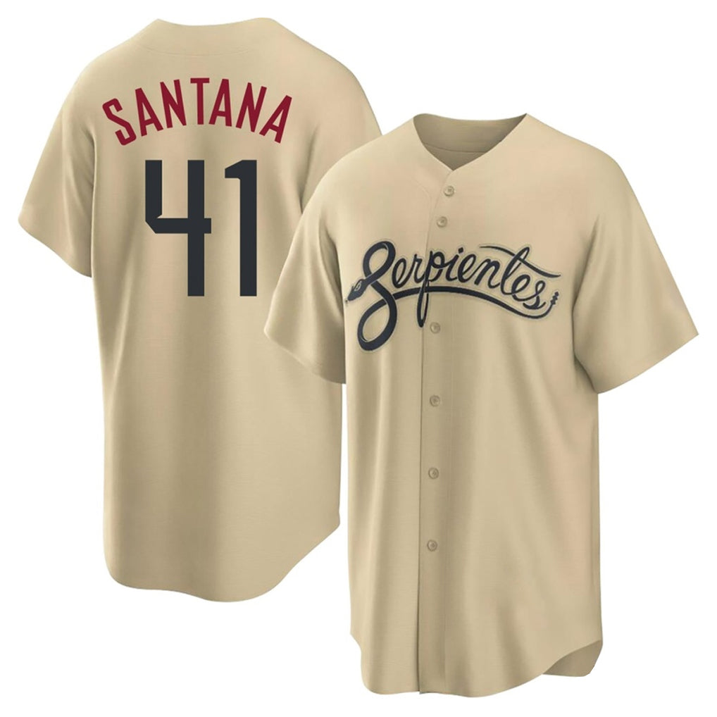 Arizona Diamondbacks #41 Carlos Santana Player Tan HOLBERT City Connect Home Game Stitched Jerseys