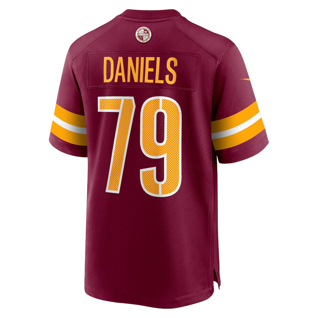 W.Commanders #79 Braeden Daniels Burgundy HOLBERT Team Game Jersey