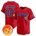 Custom Cleveland Indians x Dragon Ball Red HOLBERT Vapor Premier Limited Jersey - All Stitched