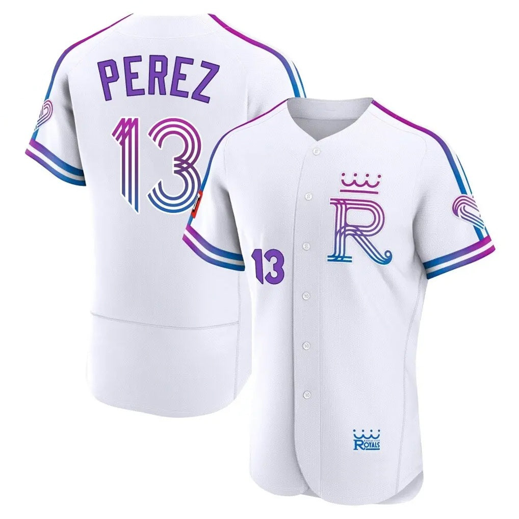 Kansas City Royals #13 Salvador Perez Player White HOLBERT 2026 City Connect Limited Elite Home Stitched Jerseys