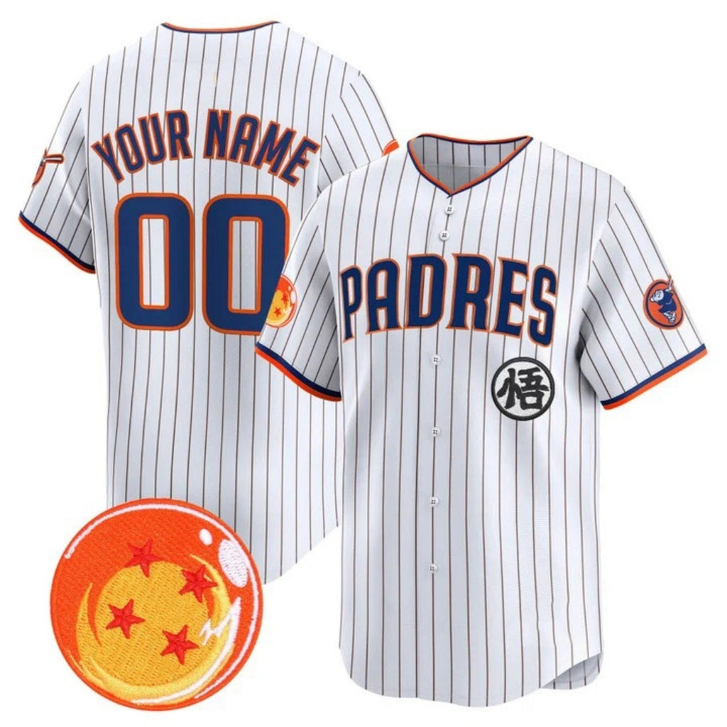 Custom San Diego Padres x Dragon Ball White HOLBERT Vapor Premier Limited Jersey - All Stitched