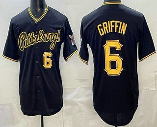Pittsburgh Pirates #6 Konnor Griffin Black HOLBERT Alternate Limited Jersey