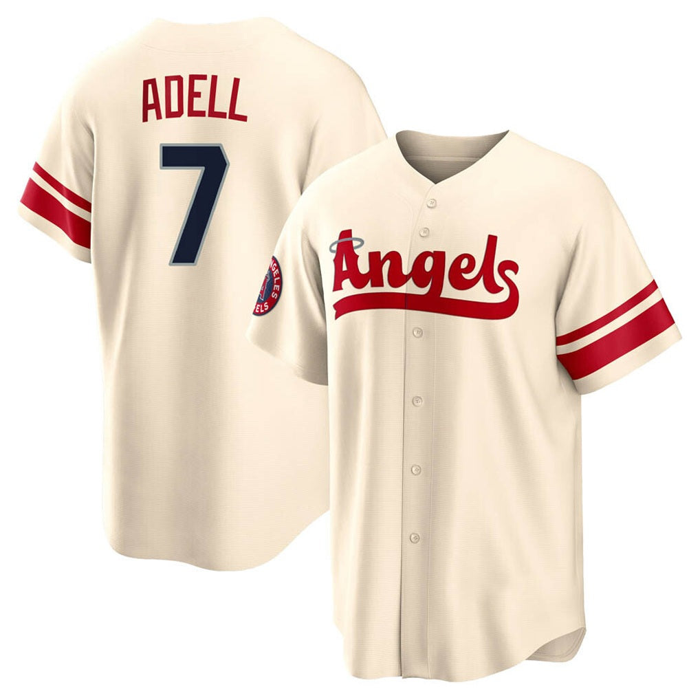 Los Angeles Angels #7 Jo Adell Player Cream HOLBERT City Connect Home Stitched Jerseys