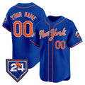 Cutsom New York Mets Active Player Royal HOLBERT 2024 Spring Training Vapor Premier Limited Stitched Jersey