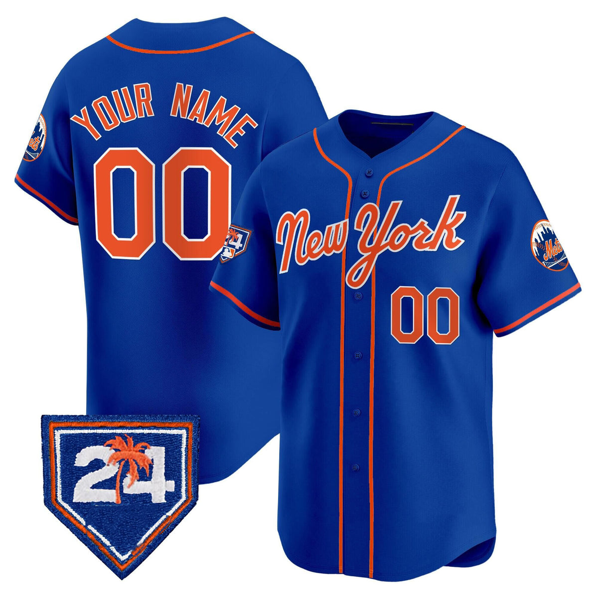 Cutsom New York Mets Active Player Royal HOLBERT 2024 Spring Training Vapor Premier Limited Stitched Jersey