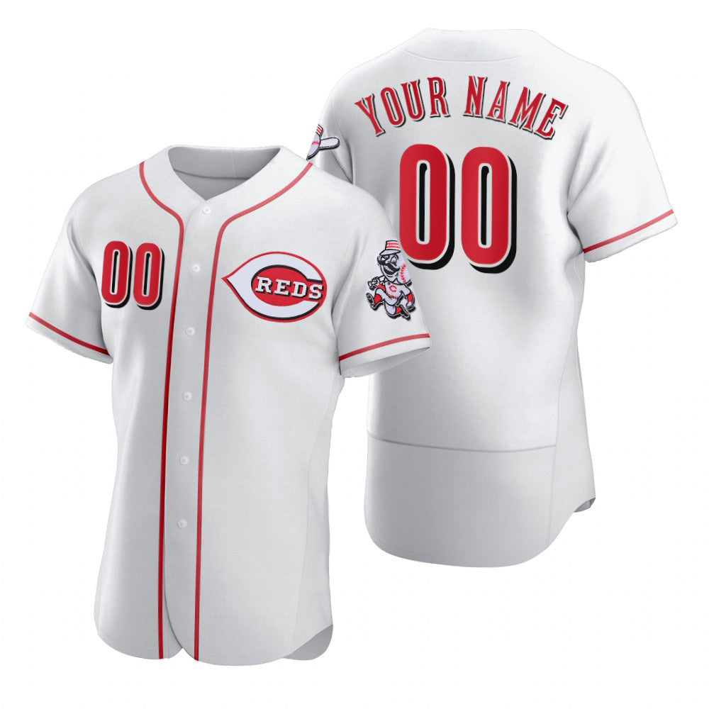 Custom Cincinnati Reds White HOLBERT 2020 Stitched Flex Base Jersey