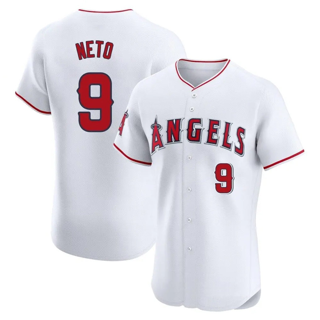 Los Angeles Angels #9 Zach Neto Player White HOLBERT Limited Elite Stitched Home Jerseys