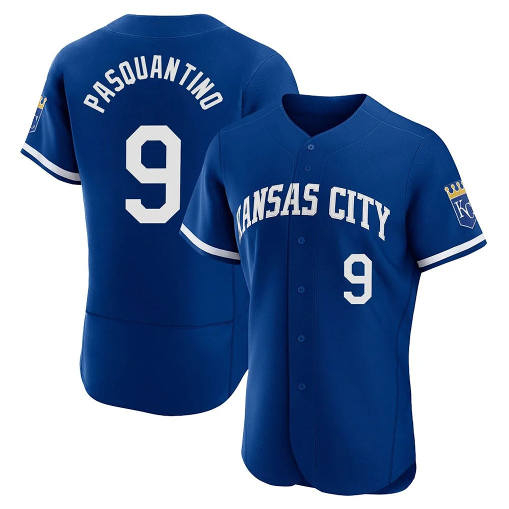 Kansas City Royals #9 Vinnie Pasquantino Player Royal HOLBERT City Connect Limited Elite Home Game Stitched Jerseys